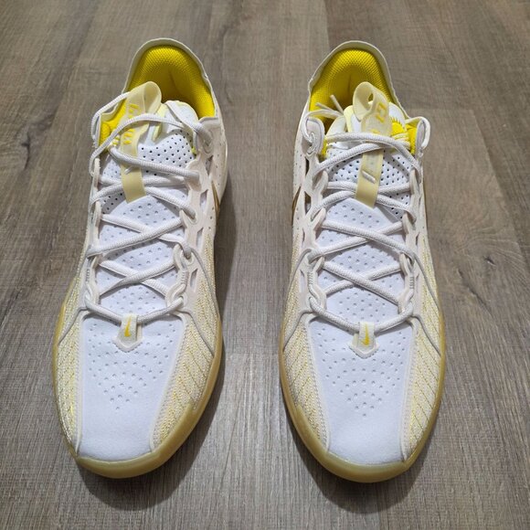 Nike Men's Basketball Shoes White Gold Yellow US 12 FZ1523-100 No Box - Picture 4 of 9